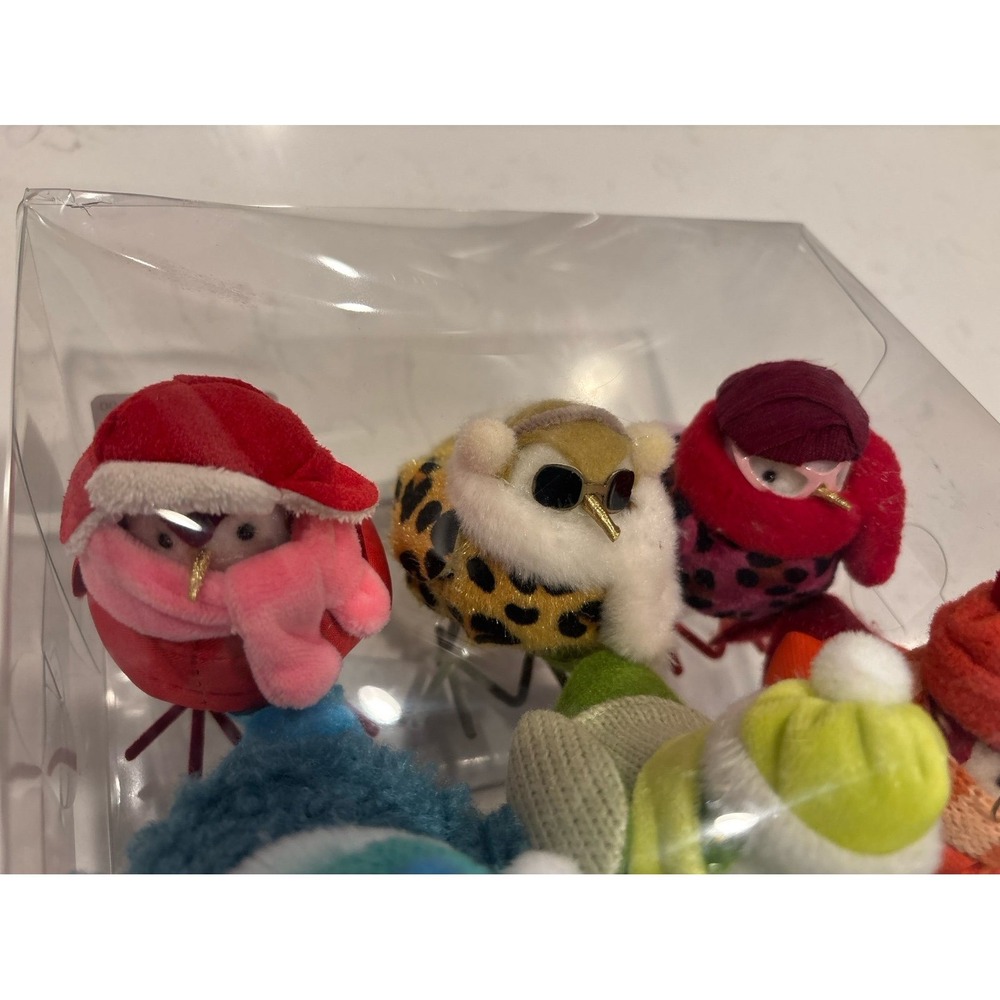 Target Wondershop Christmas Winter Bird Figurines Set of 6 Fabric Bird Decor NEW - Picture 3 of 10